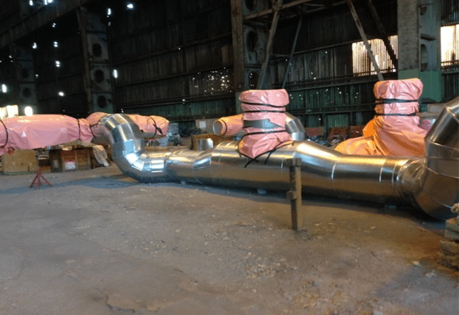 Steam piping insulation